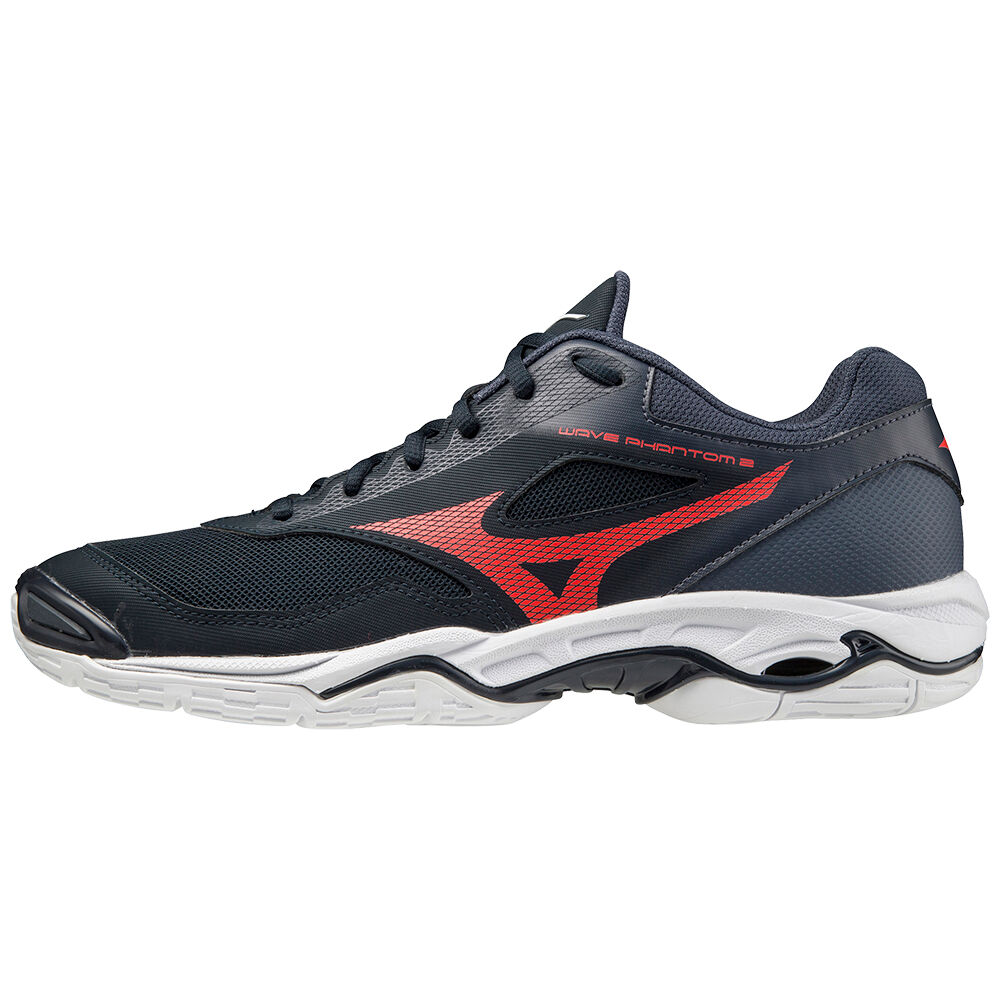 Mens Mizuno Wave Phantom 2 Badminton Shoes Navy/Red/Black Philippines (TPOYGU364)